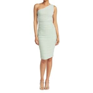 Love X Design One-Shoulder Body-Con Midi Dress Sage Green Size Large NWT $98 MSP